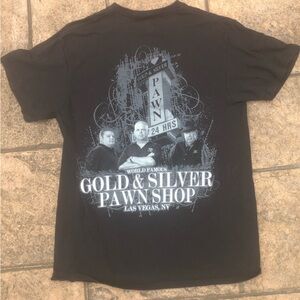 Pawn Stars Gold & Silver Pawn Shop T-shirt M Rick Big Hoss Corey Old Man Black